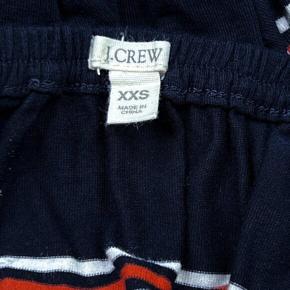 J. Crew Amie Navy Orange White Stripes Classic Summer Maxi Dress Size XXS - Picture 5 of 6